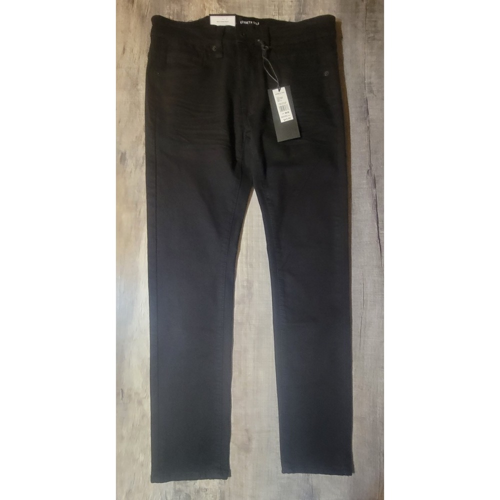 Kenneth Cole Cole Slim Fit #3 Mens 30x30 Black Denim Jeans Stretch Pants NWT
